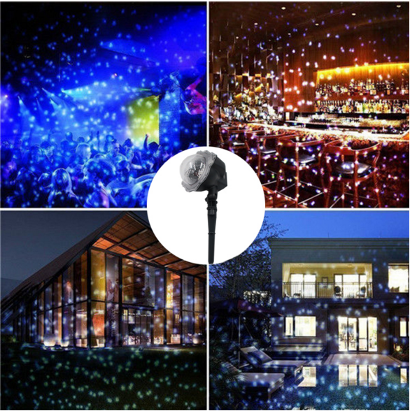 Outdoor Snow Moving Projector Laser LED Garden Landscape Christmas Stage Light