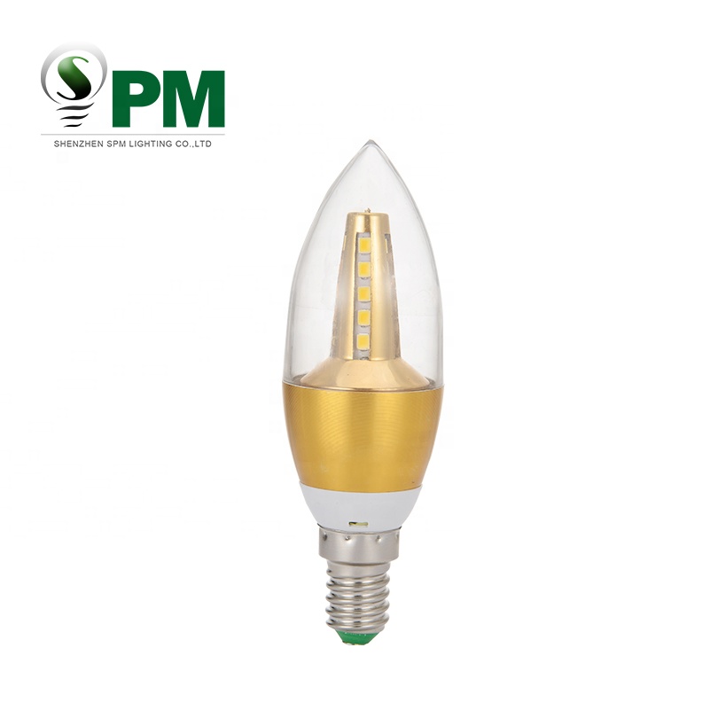 Hot selling cheap price e14 5w CE pyramid led candle mining light bulb