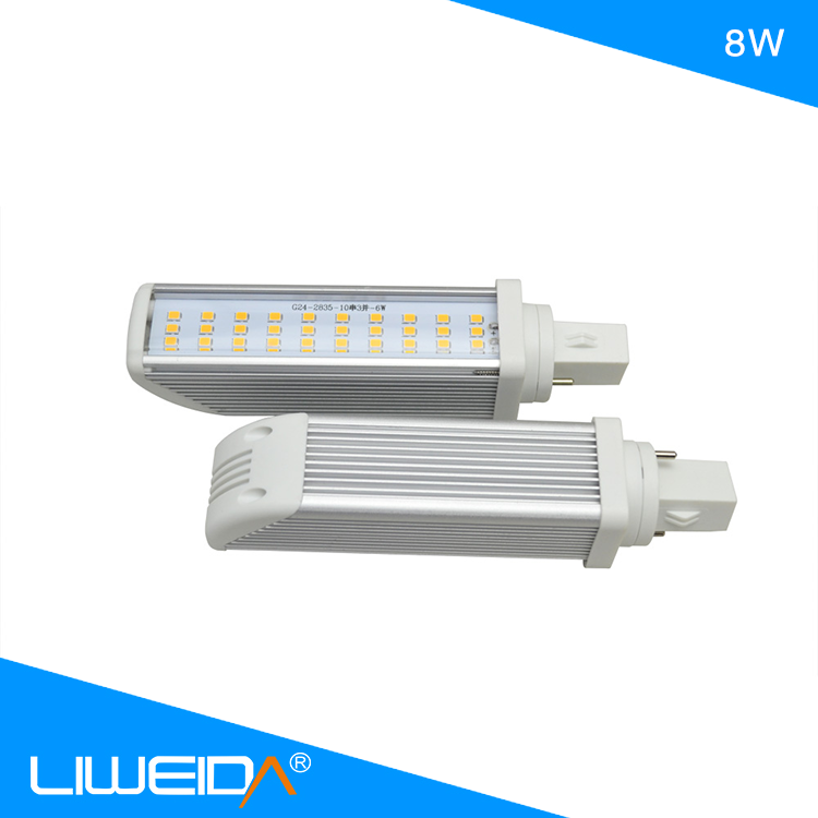 Energy-saving CE and RoHS Approved G24 LED Light 8W PLC LED light