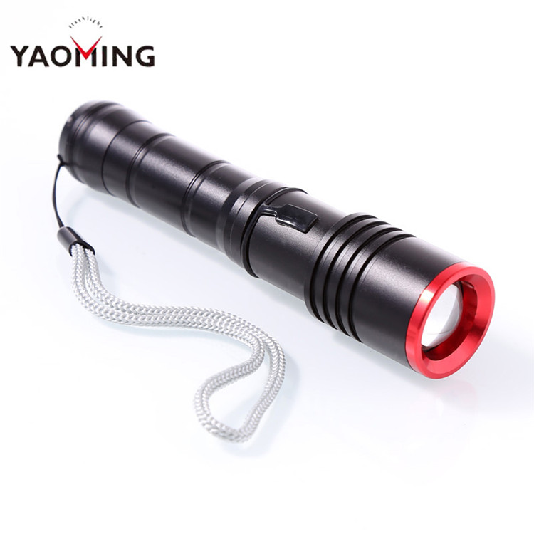 Wholesale Cheap Emergency Rechargeable LED Flashlight Fast Track Torch Light Price with Lanyard and Compass