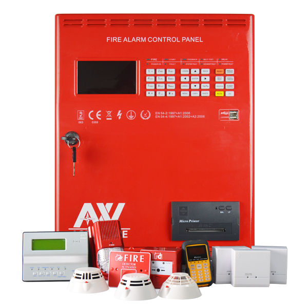 Addressable Fire Detection and Alarm System With Optional Mini-printer