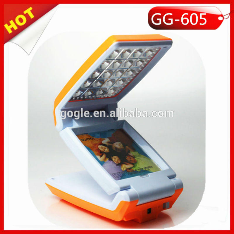 GG-605 Folding led desk lamp with Fan with USB led table lamp photo picture frame