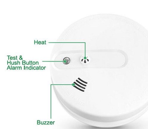 Good prices LPCB CE and RoHS standerd 9V DC Powered  Independent Photoelectric smoke heat fire alarm detector