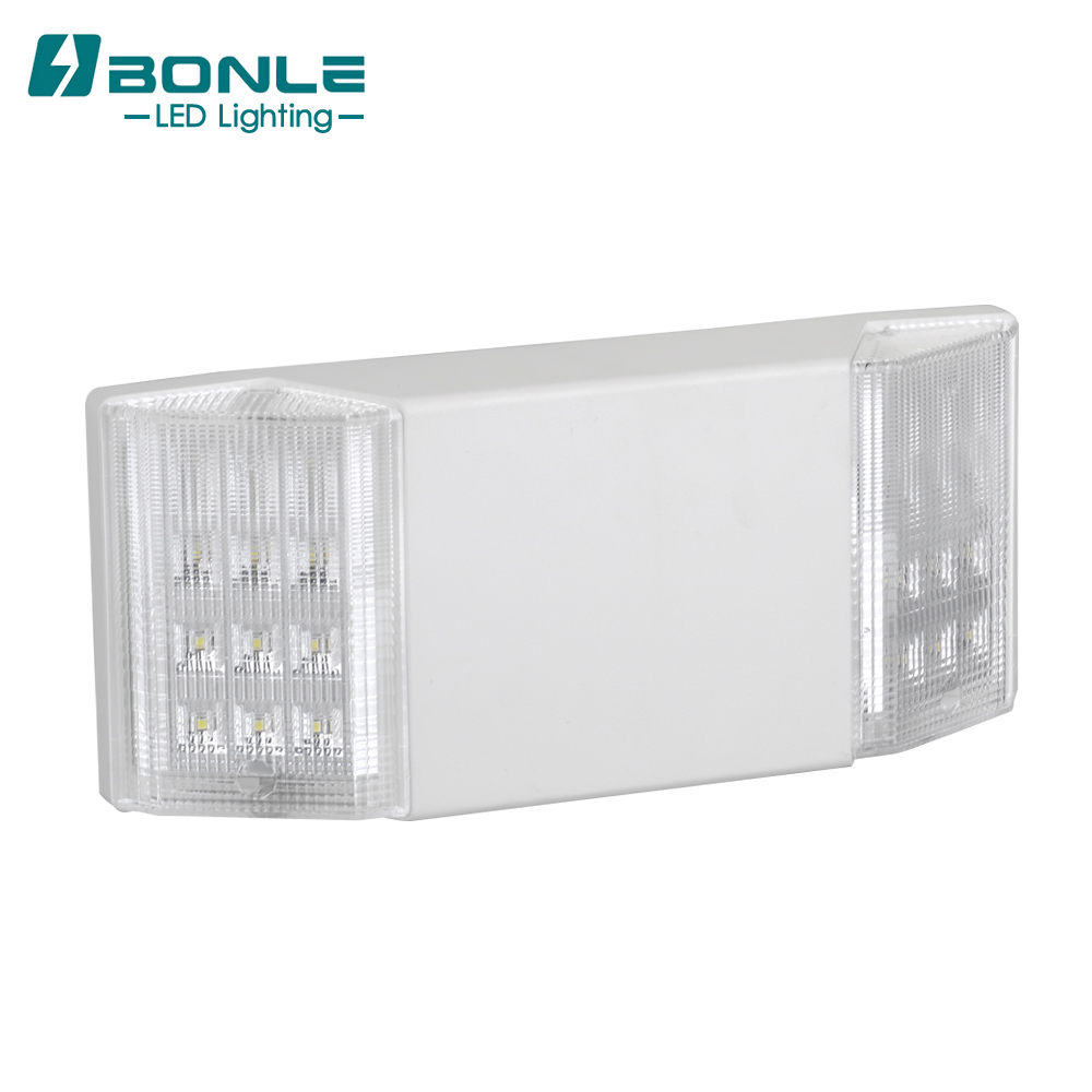 Flush or Adjustable Heads White Housing LED Emergency Light