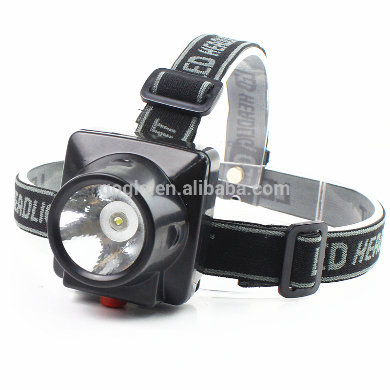 2015 1W military waterproof black color rechargeable led headlamp