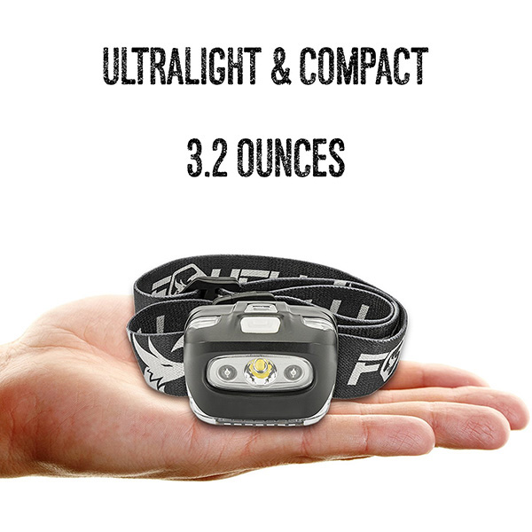 Headlamp Flashlight - Bright 165 Lumen White Led + Red Light, Perfect for Runners, Lightweight, Waterproof, Adjustable Headband