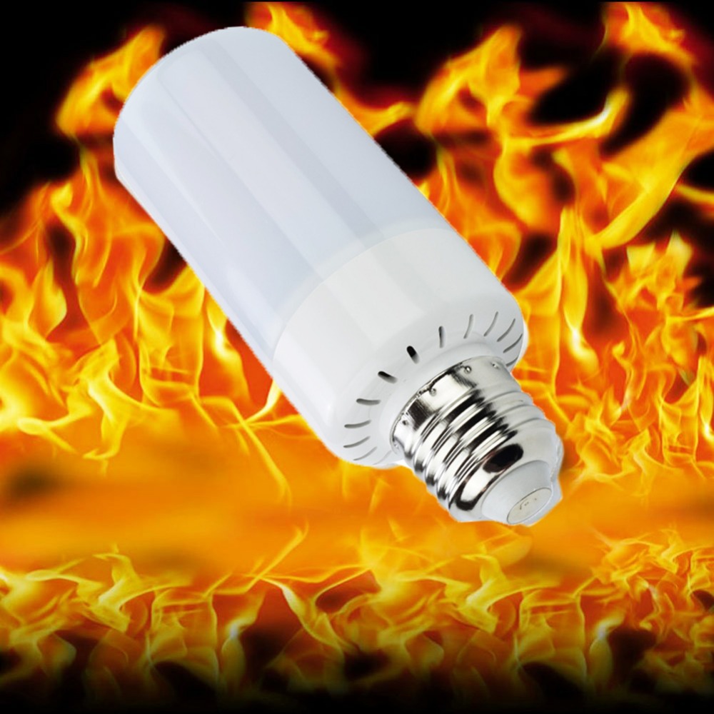 E27 LED Flame Effect Bulb fire light with 100pcs 2835 LED Beads Simulated Decorative Light