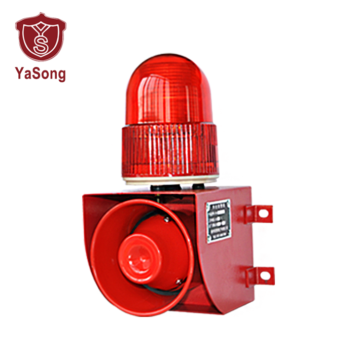 YS-01 120dB customized voltage red led warning light sound alarm