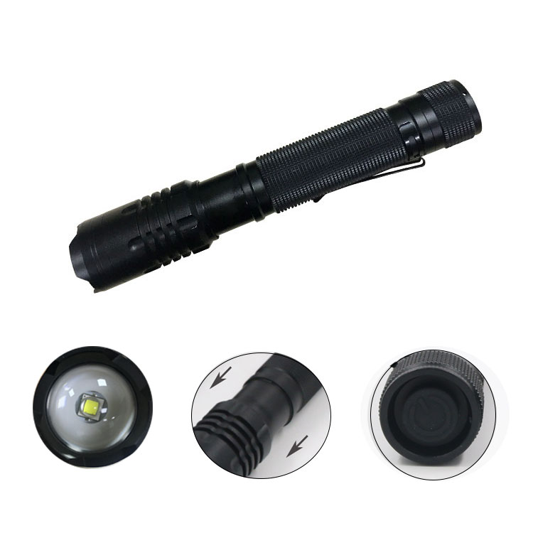 Water proof LED Zoomable Mounting Flashlight Head Led Flashlights Adjustable