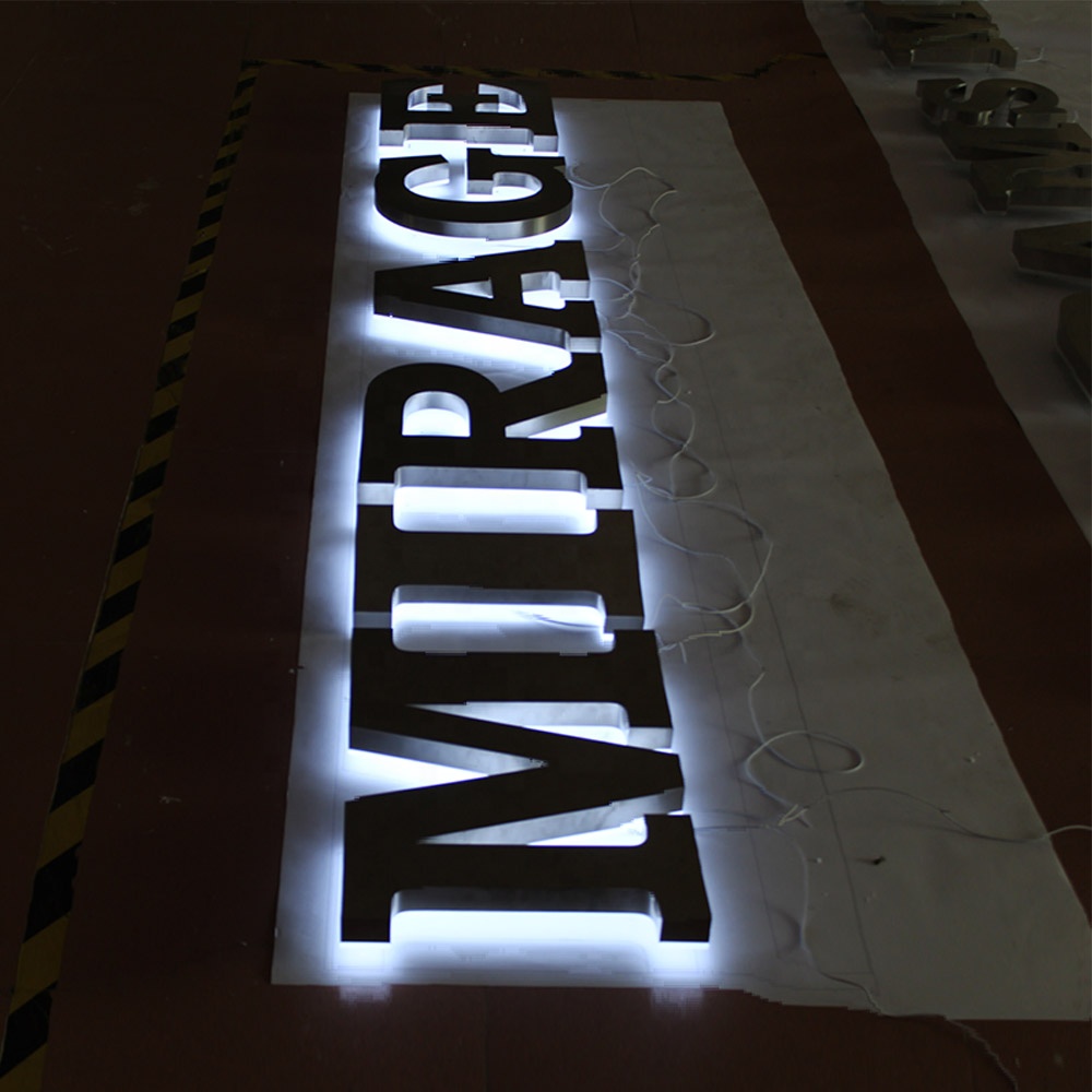 Hot sales new Low price gold color Stainless steel diy led backlit channel letter sign