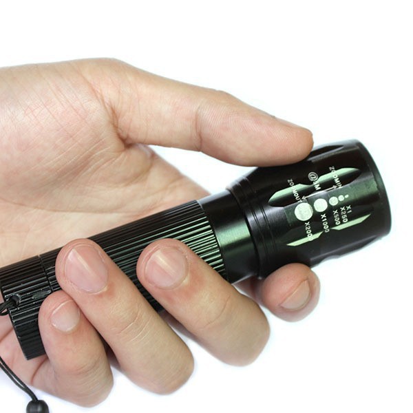 YAOMING aluminium LED flashlight mini zoom flashlights 1W 3*AAA battery torch