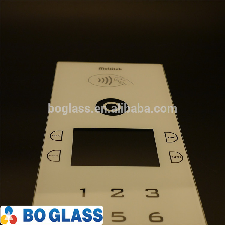 silk screen printing 2mm unbreakable glass switch