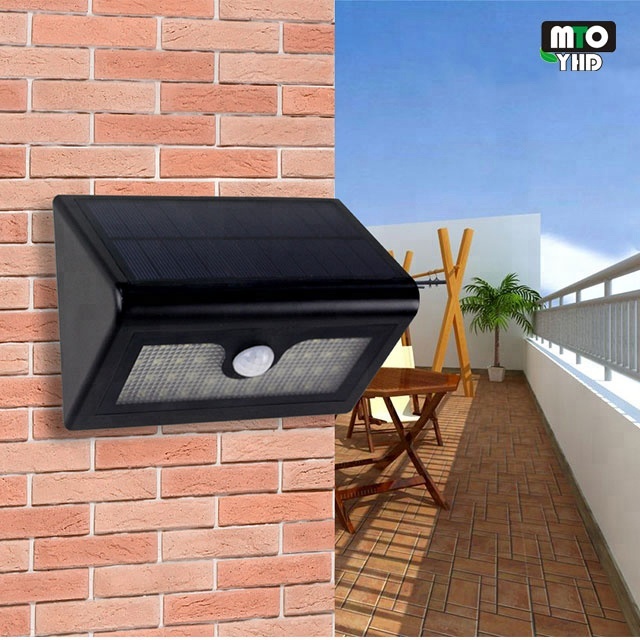 Save electricity solar gate light, IP65 4W security sensor light motion