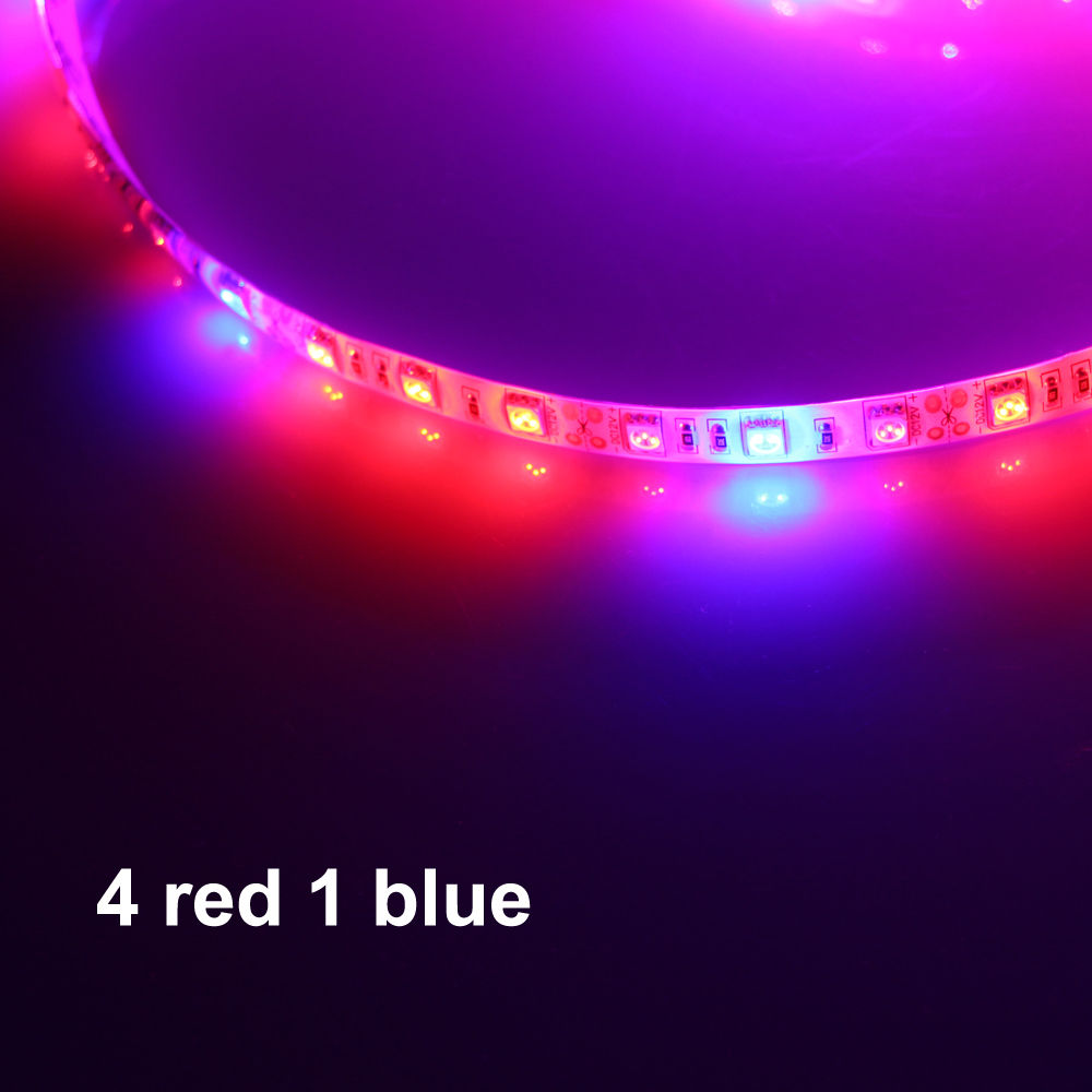 Full Spectrum SMD 5050 4 Red 1 Blue 660nm UV Led Strip Grow Lights for Plants Growing Aquarium Greenhouse