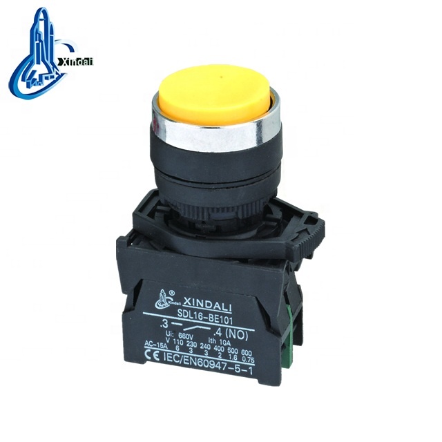 high quality 22mm industrial waterproof convex plastic pushbutton switch head push button ip56 switch XDL21-CL51