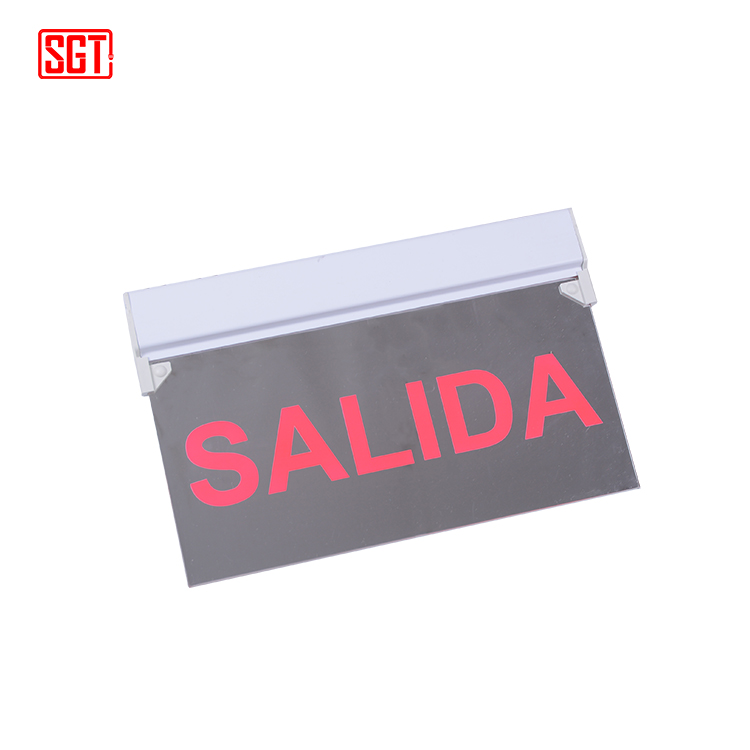 South America emergency power salida exit signs light with battery/emergency exit light wall type