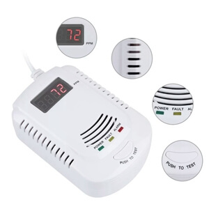 cooking standalone 220V 9V battery gas detector alarm gas voice detector