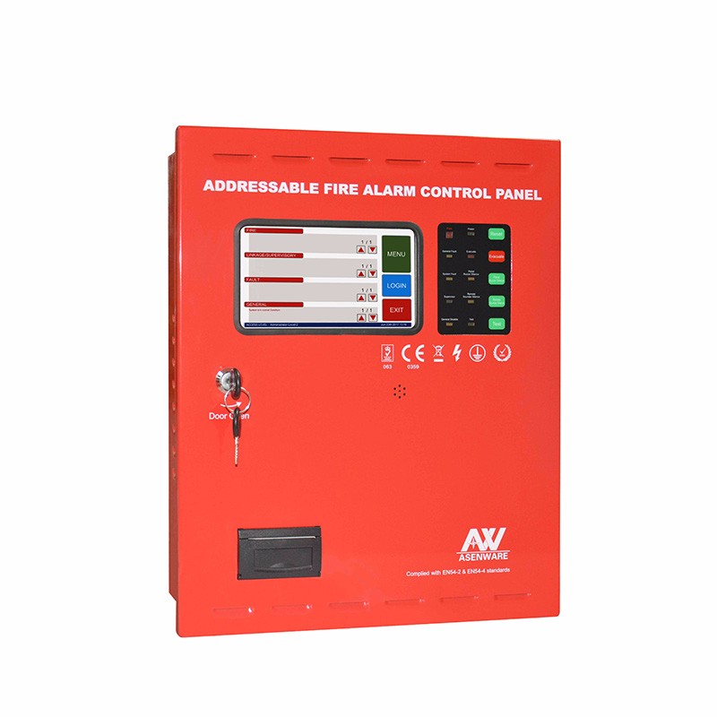 Asenware 8 loop addressable fire alarm control panel for big projects