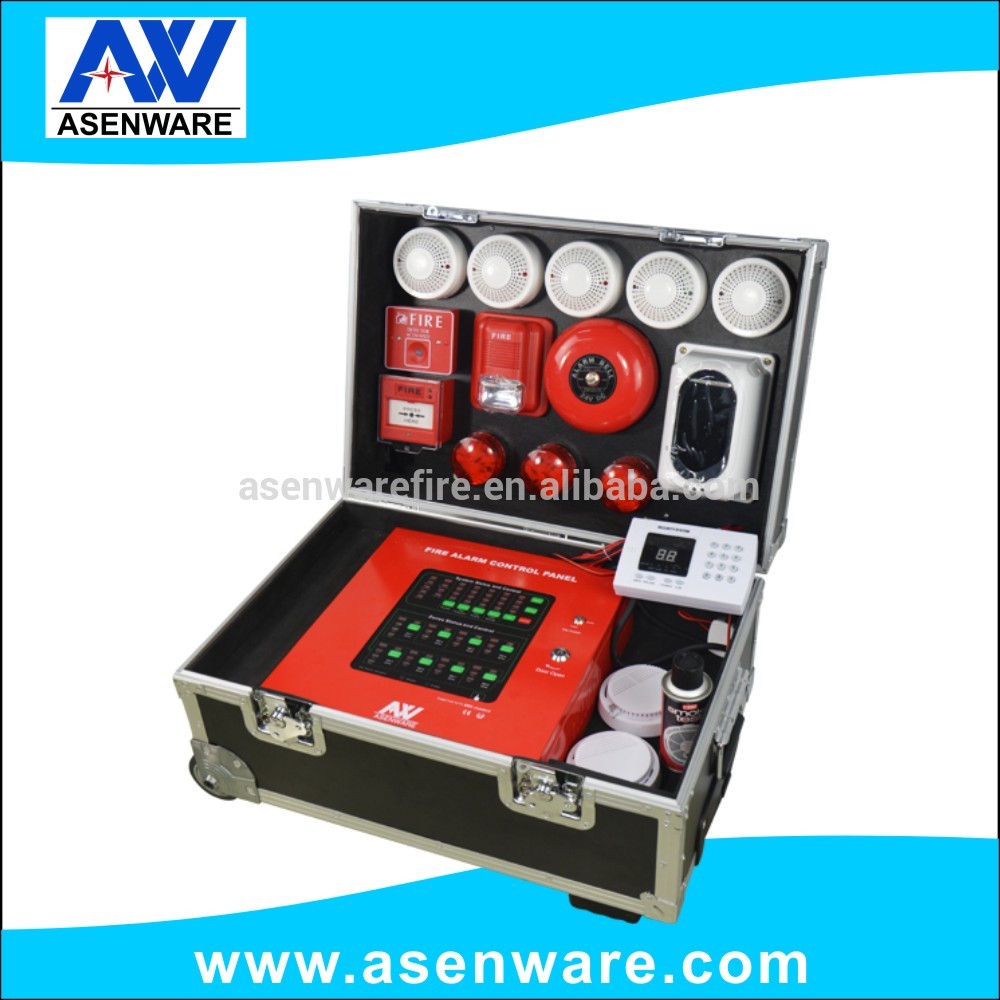 Asenware professional 4 zone alarm panel fire alarm system demo box