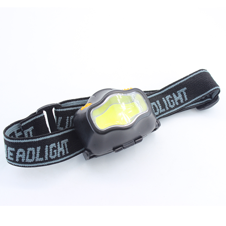 Mini Camping outdoor waterproof  Headlamp Emergency highpower Headlight Plastic AAA Battery COB LED Headlamp