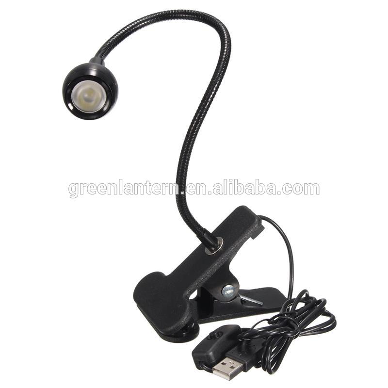 1W Clip 1 LED Lighting Flexible Adjustable Lamp Reading USB Keyboard Book Light Lamp For PC Laptop Desktop Notebook