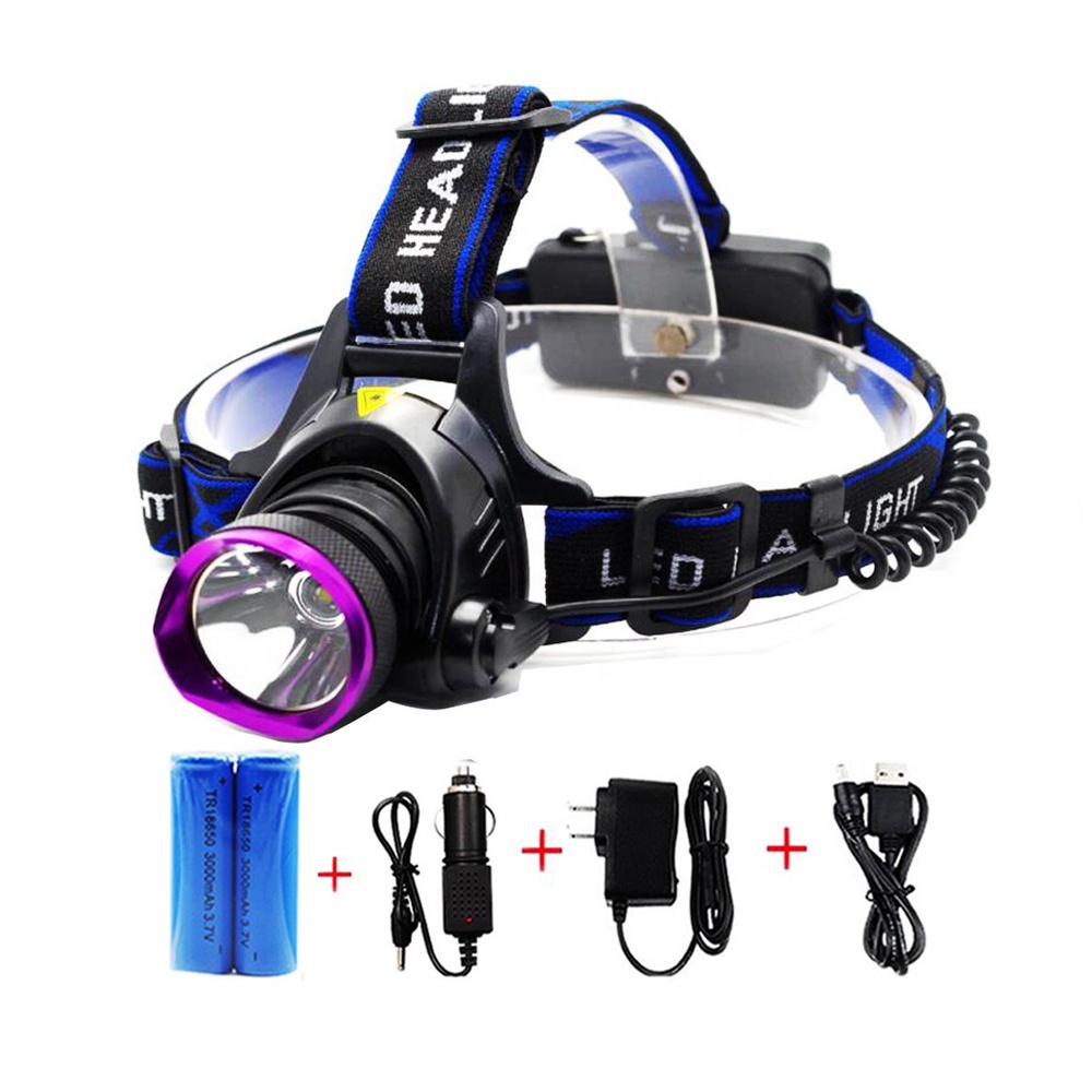 High Quality With 2*18650 Rechargeable Battery Aluminum LED Headlamp