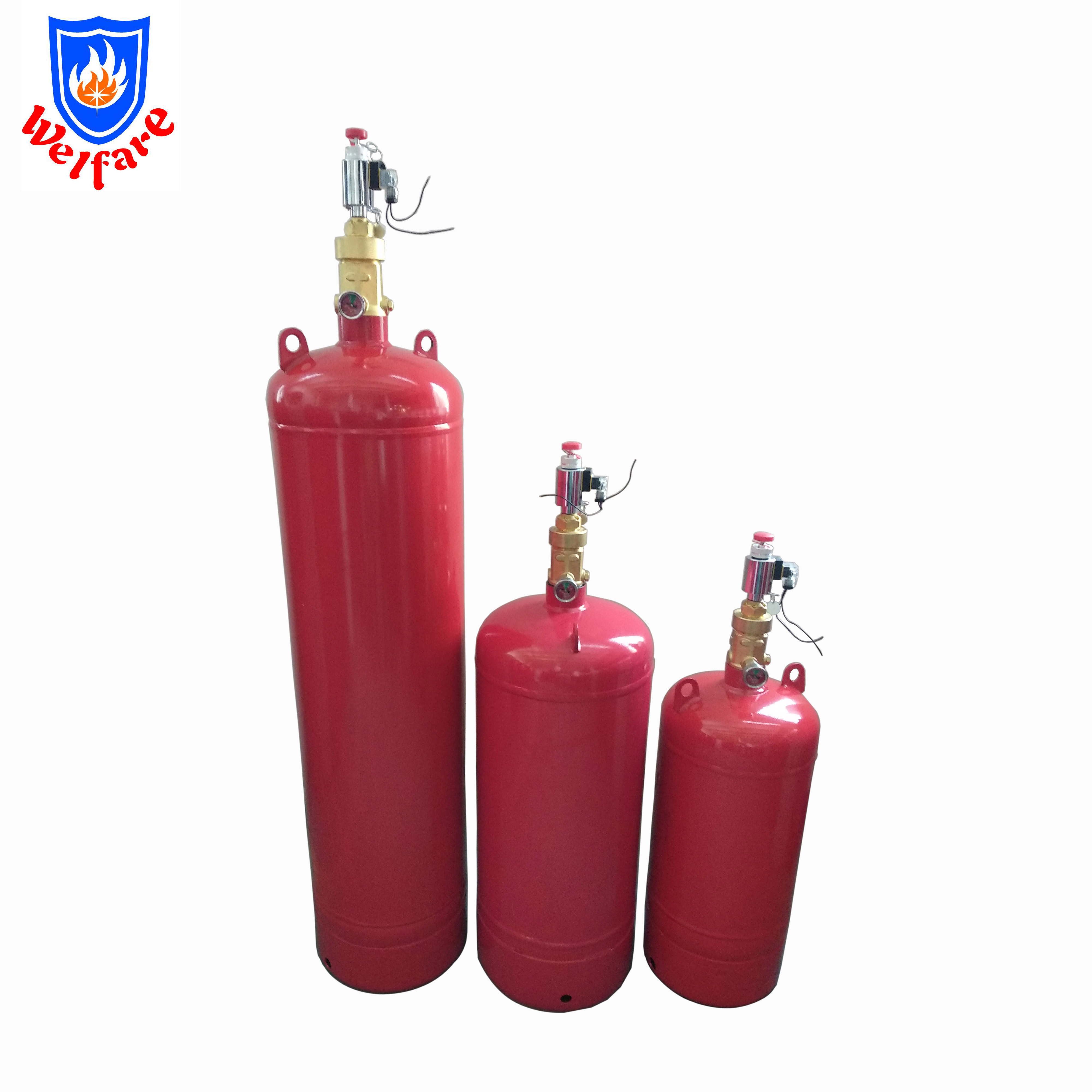 70Ltr FM200 Steel cylinder w/brass valve fire suppression system