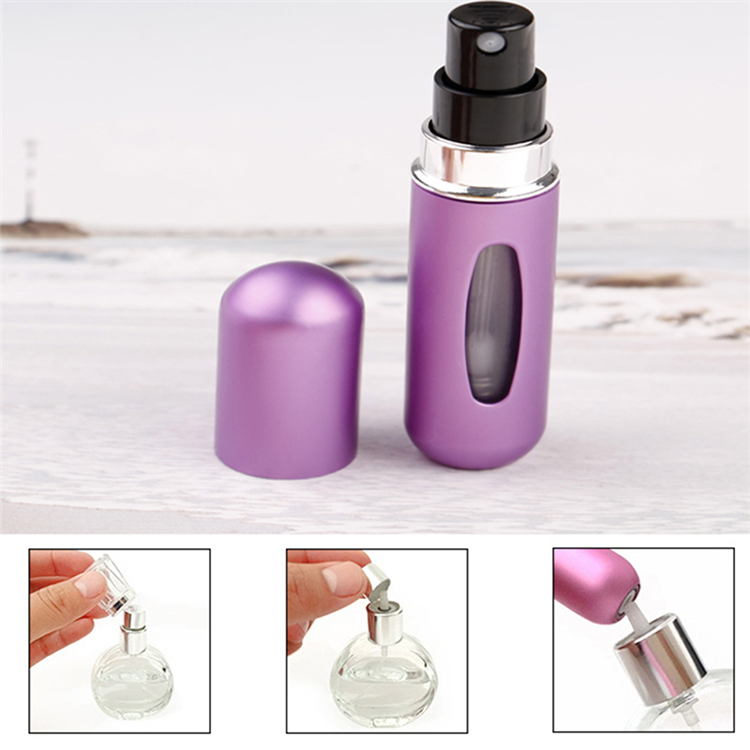 New Portable Mini Refillable Perfume Bottle With Spray Scent Pump Empty Cosmetic Containers Travel Spray Atomizer Bottle