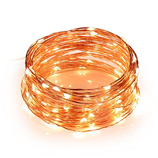 100 Leds Twinkle lights 33 ft Copper Wire Lights for Seasonal Holiday Decoration