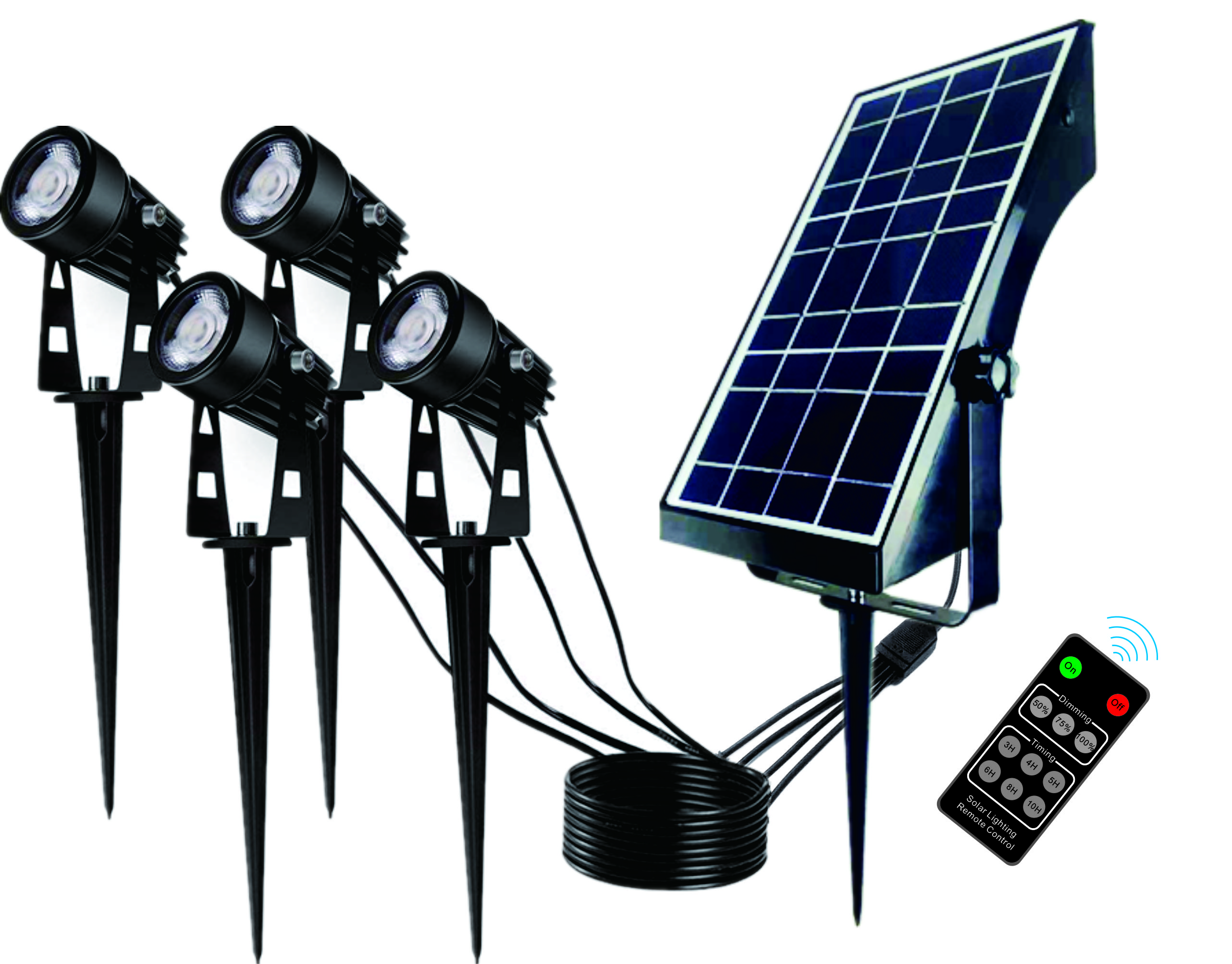 Solar Led Light Waterproof Outdoor Spotlight Garden Solar Light Auto On/Off for Yard Garden  Pathway