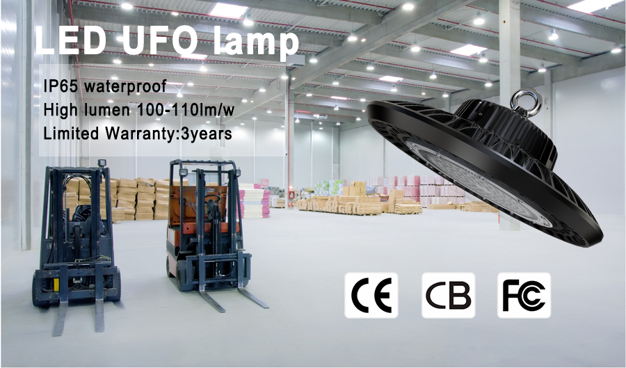 High Lumen Low Decay Warehouse LED UFO Lamp 30000lm 200W Suspended High Bay Light