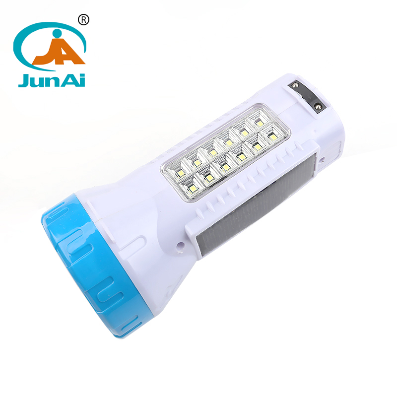 1W LED+12SMD solar LED flashlight rechargeable torch flashlight JA-1960