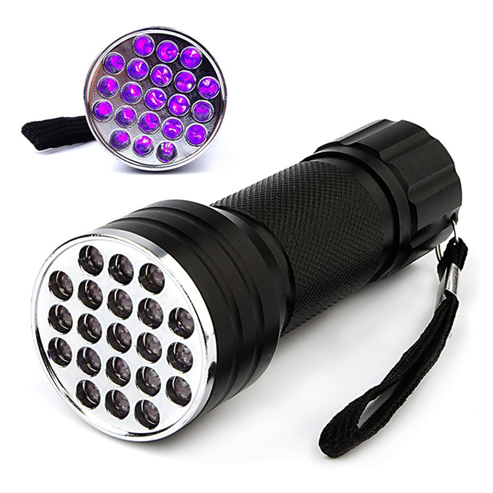 Wholesale New Type Aluminum UV Blacklight Torch 21 LED UV Flashlight Urine Detector