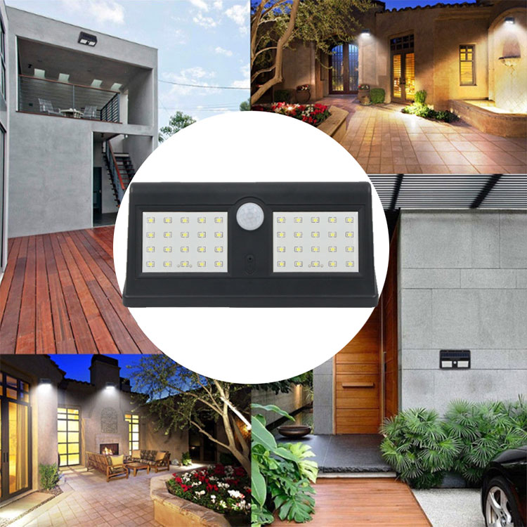 40 LED Solar Garden Light Energy Saving Outdoor Sensor Wall Light