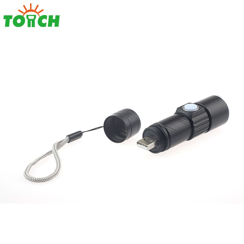 USB recharge high quality super brightness Mini LED flashlight