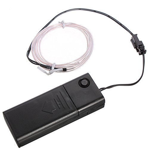 Flexible LED Neon Light Glow EL Wire Rope tape Cable Strip Decoration + Controller (9.6FT)