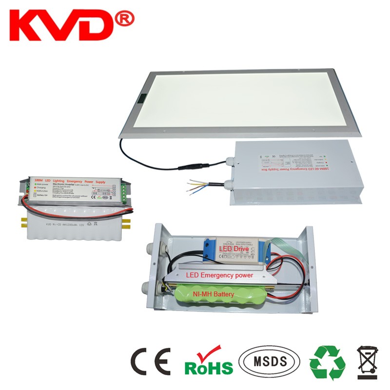 KVD Rechargeable Battery Pack  LED Panel Light with Emergency Backup Module Emergency LED Battery Pack