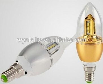 LED Candle Light Bulb C35 E12/E14 4W for Chandelier Lighting