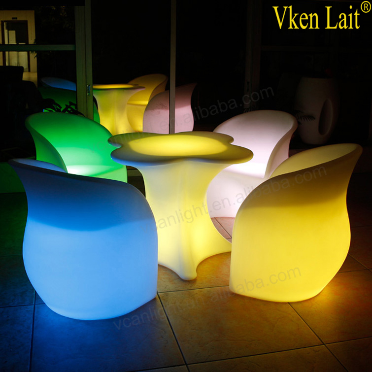 RGB Rechargeable lighting bar furniture, led bar table used for nightclub fashion party