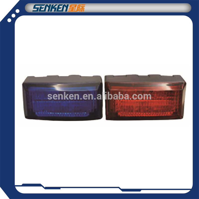 SENKEN police motorcycles light LED warning light  scooter front warning signal light red and blue warning