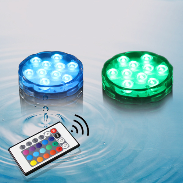 Submersible LED Lights IR Remote Controlled RGB Changing Multi Color Light Decoration