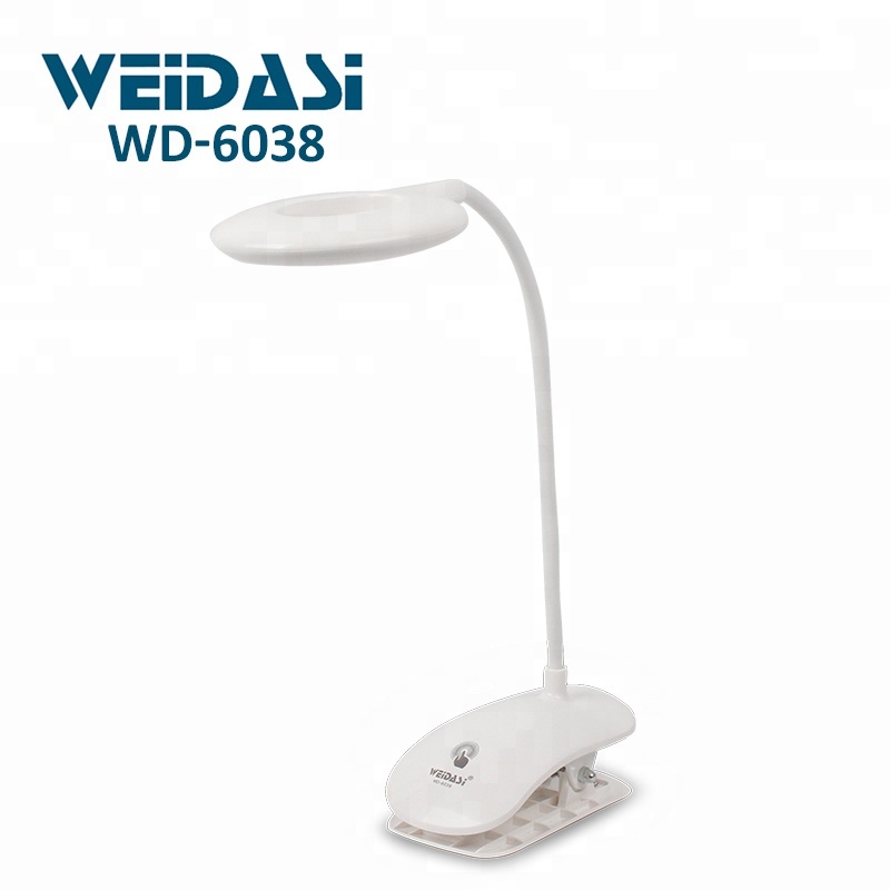 high quality USB input port touch led table lamp reading light with clip