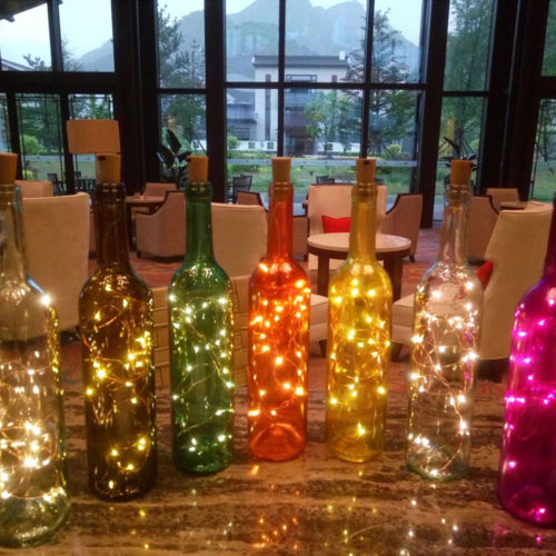 Party Light String Cork Shaped LED Light String Wine Glass Bottle Cork Lights