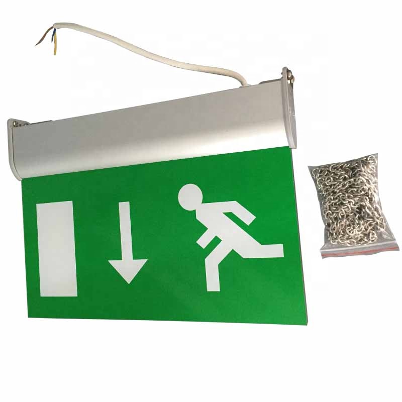 EDGE LIT ALUMINUM HOUSING SURFACE MOUNT EXIT SIGN