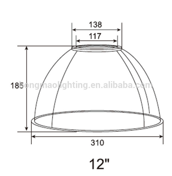 high bay pc reflector 310mm diameter