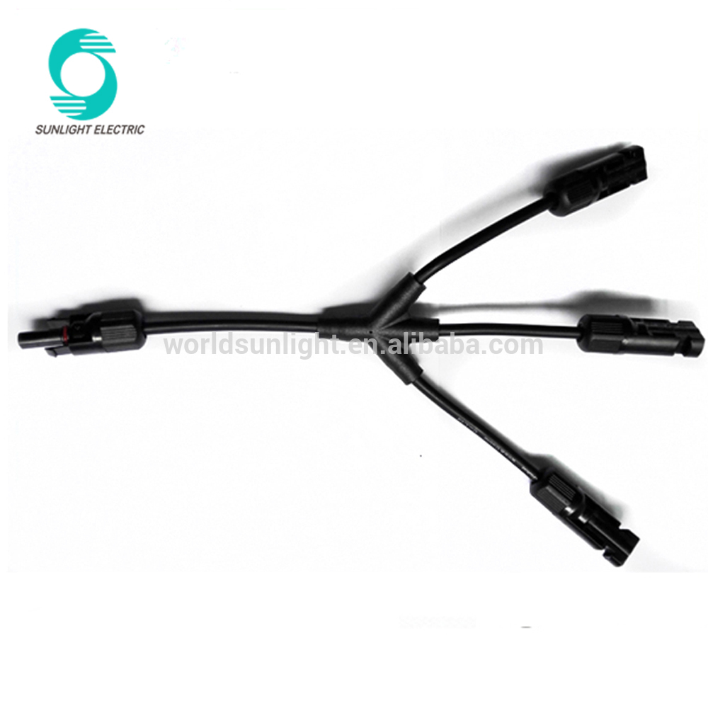 WSPVY3 CE TUV approved Waterproof 3 Y type mc4 Y branch connector cable assembly