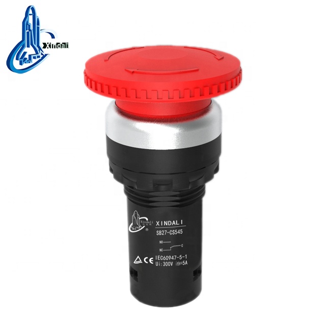 xindali electrical big mushroom image push button switch waterproof ip67emegency button switch SB27-CS545