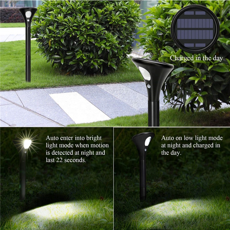 ip65 waterproof outdoor lawn light garden lamp white RGB color optional black aluminum garden solar spike light