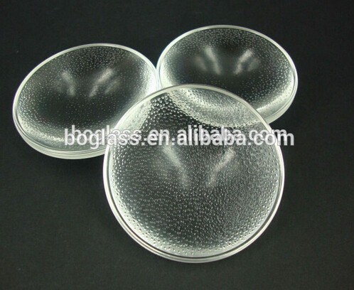 Pressed pebble glass lens in high quality from factory