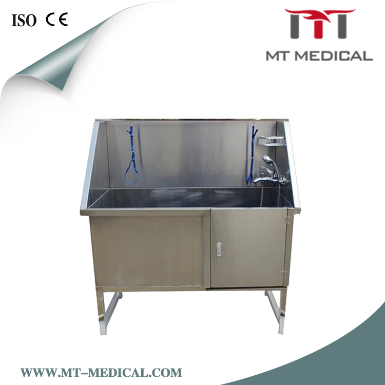 Veterinary equipments Stainless steel Pet bath sink with mobile door universal stainless steel sinks for dogs